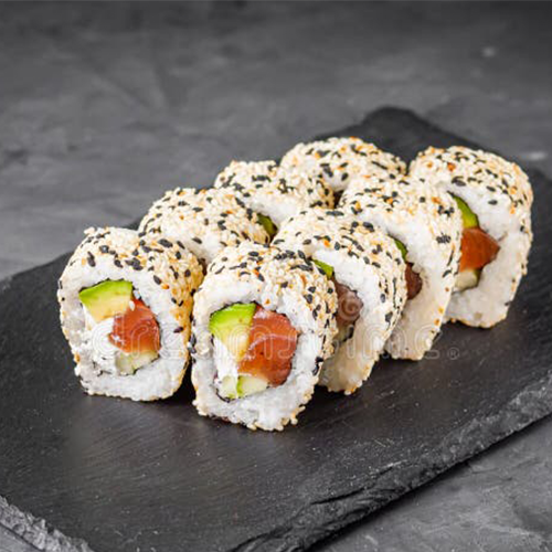 California  de salmon con sésamo (8 und)